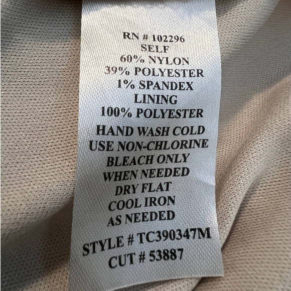 Connected Apparel Dress Size 8 in Cream Overlay Lace with Gold Sequins - Picture 6 of 6